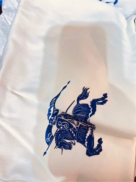 Burberry White and Blue Dust Bag with Knight Logo main image 2